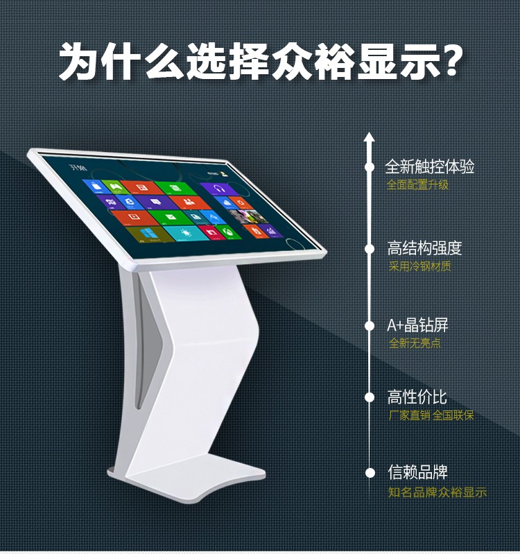 触摸查询机真正实现了触摸与控制一体化的功能
